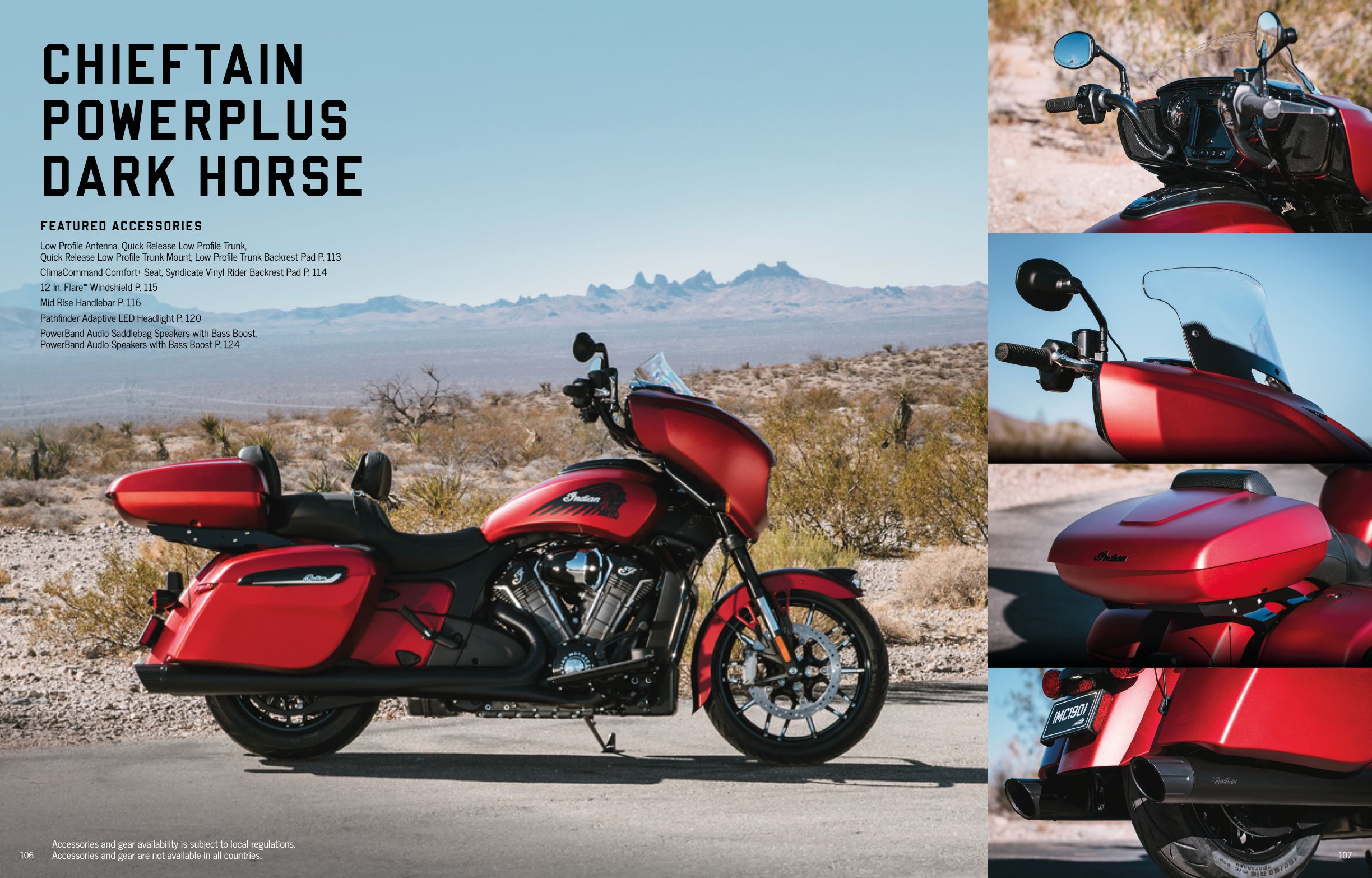 A red motorcycle is parked on a road. AI generated content